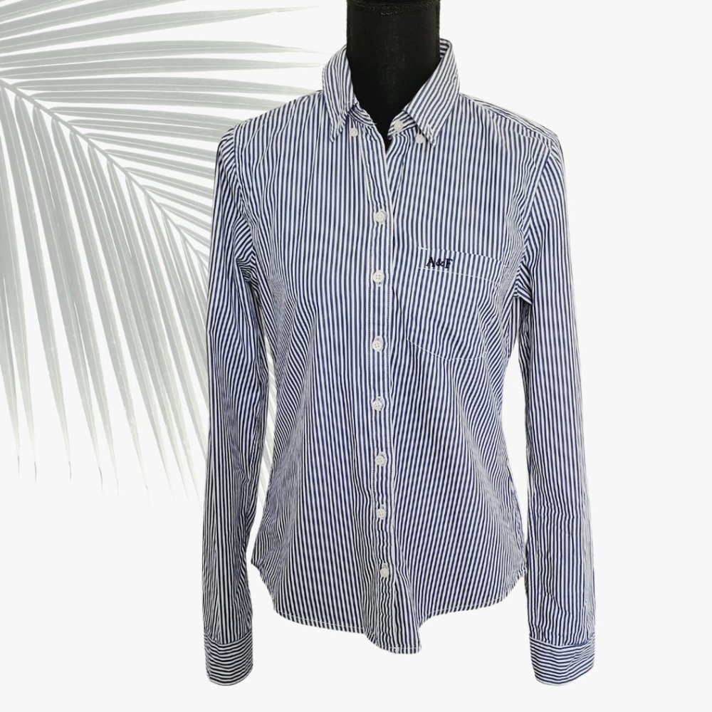 Abercrombie & Fitch Womens Striped Button Down EUC - Picture 3 of 7